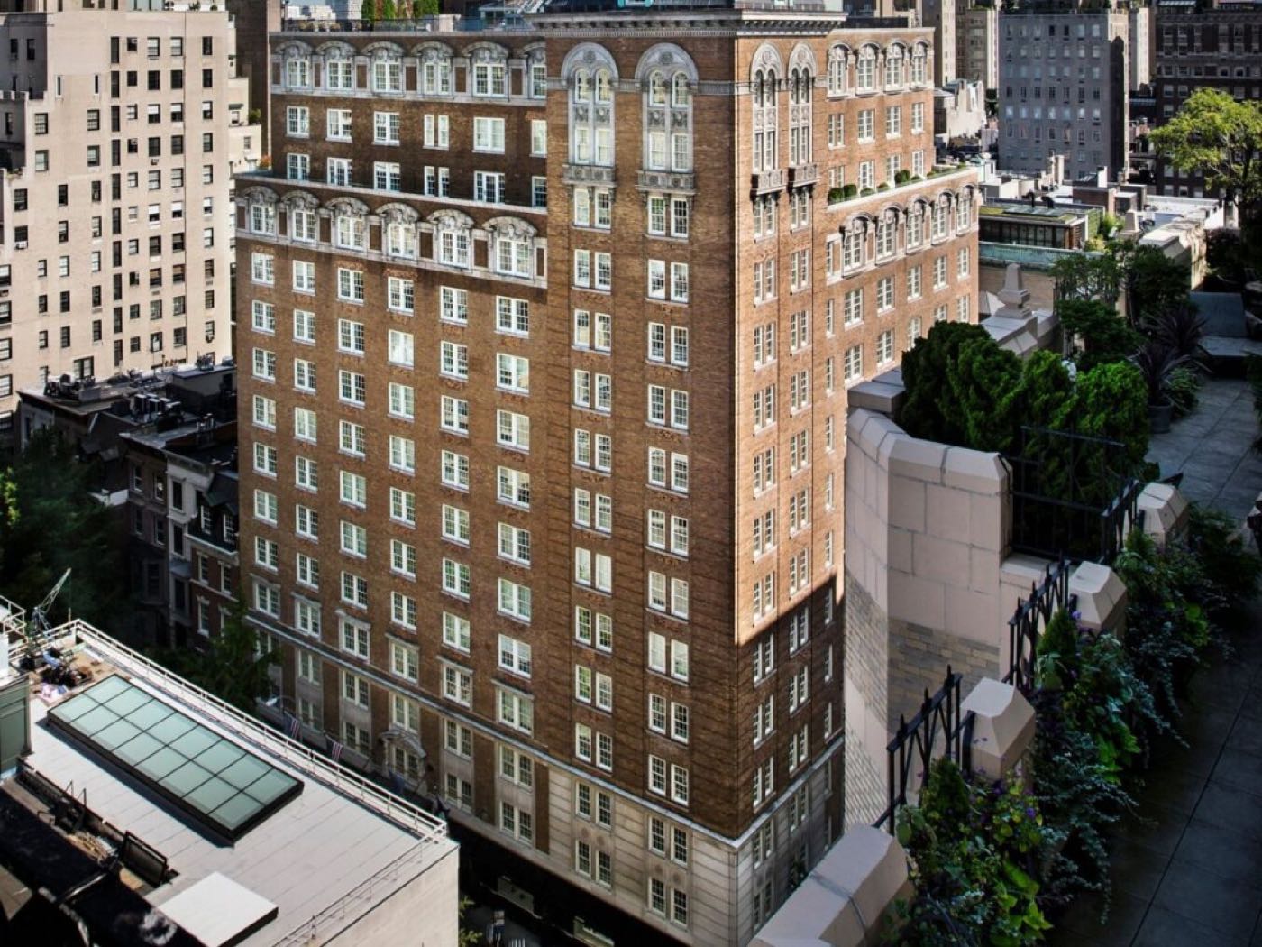 The Mark hotel's tower above Manhattan's Upper East Side